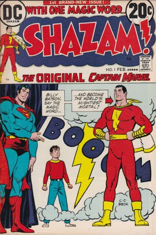 1973 Dc Comics Shazam 1 1st Revival Of Captain Marvel Since G.  A.  Movie