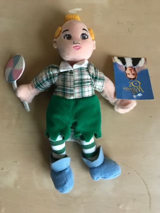 Warner Bros Wizard Of Oz Lollipop Kid Munchkin Boy Plush Bean Bag Wb Beanie