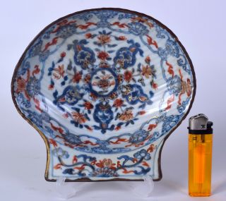 Chinese Porcelain Bowl Chinese Blue & White Dish Kangxi Yongzheng Shell Export