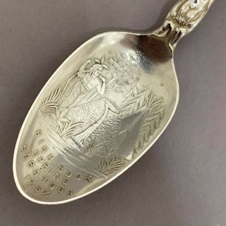 Wallace Irian Sterling Silver Souvenir Spoon High Rock Spring Saratoga York