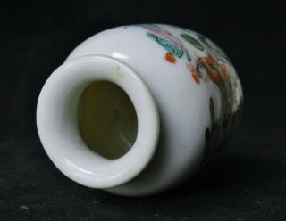 Antique Chinese Porcelain Famille Rose Brush Pot Washer Jianding Wax Seal 7
