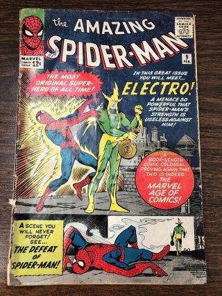 The Spider - Man 9 1st Appearance Of Electro Stan Lee Ditko Affordable