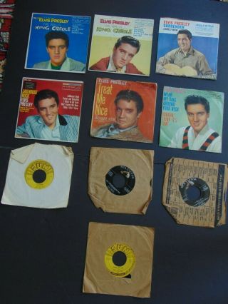 Elvis Presley & Jerry Lee Lewis - 45 Rpm Records Some Extended Play - Sun & Rca