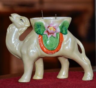 Vintage Ceramic Lusterware Camel Maruyama Toki Yamashiro Ryuhei 4 " Japan Vase