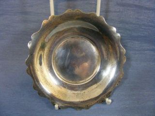 Heavy Solid Silver Round & Deep Card / Ashtray London 1982