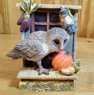 Vintage Owl Autumn Harvest Your Big Backyard - - Giordano Art Ltd.  1998 3 1/4 "