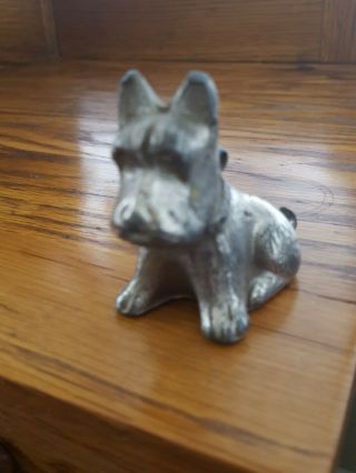 Vintage Mini Scotty Dog Figurine Silver/pewter Color White Metal Made In Japan