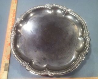 Silverplate Royal Gallery Cake Pedestal Tray Footed