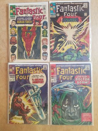 4 Fantastic Four Comics 53 1st Klaw;2nd Black Panther Ff 54 Ff 55 Ff 57