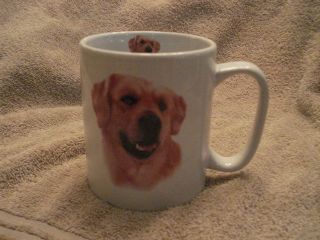 Large Golden Retriever Puppy Dog Ceramic Coffee Cup Mug History 4.  25 "