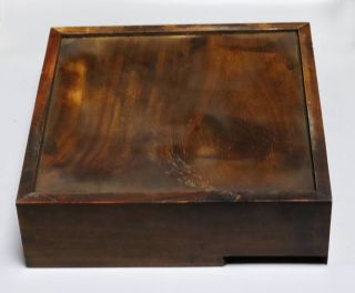 Handwork Art Collectable Old Asian Decor Boxwood Inlay Conch Carve Jewelry Box 6
