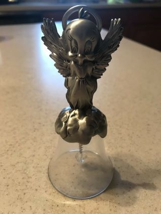 1996 Tweety Bird Angel Holiday Bell Warner Brothers Seagull Pewter And Crystal
