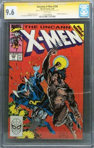Uncanny X - Men 258 Jim Lee Cover Cgc 9.  6 Ss Signed By Stan Lee & Jim Lee