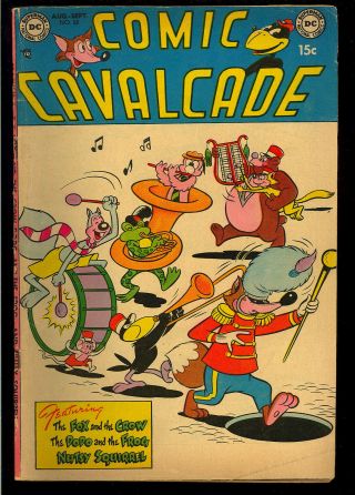 Comic Cavalcade 58 Scarce Dc Funny Animal Giant 1953 Vg -