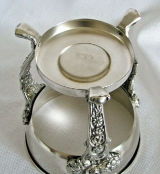 English Silver Mfg Corp Corning Ware Carafe with Silverplate Warmer Stand Floral 8
