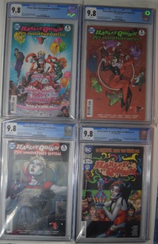 Harley Quinn 25th Anniversary Special 1 & Careful What You Wish For 1 Cgc 9.  8