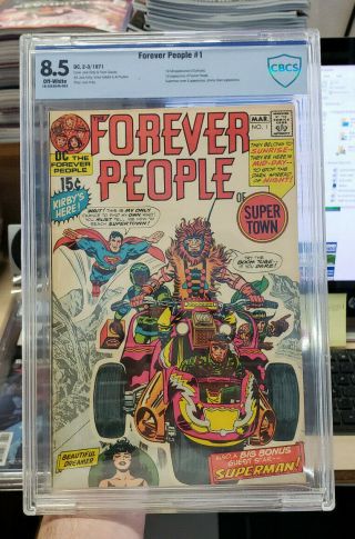 Forever People 1 - Cbcs Grade 8.  5 - First Full Appearance Of Darkseid Kirby