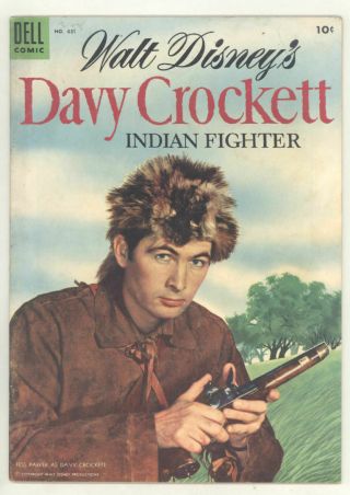 1955 1st Davy Crockett Comic Book Indian Fighter Dell 4 - Color 631.  Fine
