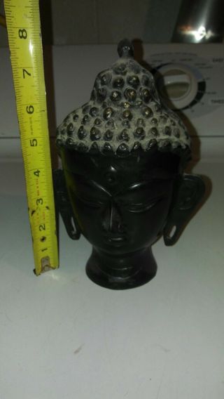 Vintage Old Handmade Brass Buddha Head