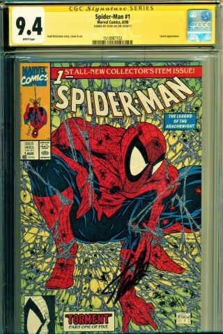 Spider - Man 1 Cgc 9.  4 Ss Signed By Stan Lee Todd Mcfarlane Art