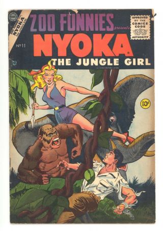 Zoo Funnies 11 Presents Nyoka - Charlton 1955 - Reprints Nyoka 55,  1951 - Vg -