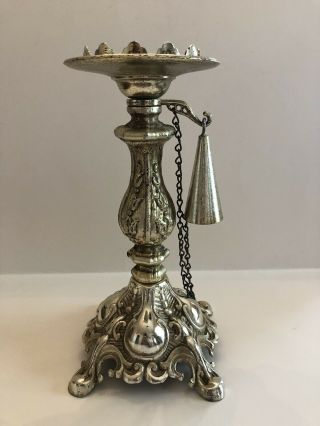 Vintage Ornate Silver Plated Candlestick Holder