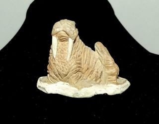Vtg Tiny Land Sea Nature Series Walrus Figurine Miniature Statue