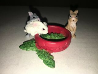 Baby Rabbits Eating By Schleich Toy Rabbit Bunny 13725 Retired Figure Rabbit