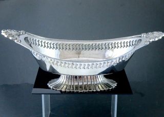 Vintage Impressive Silverplate Centerpiece Pedestal Fruit Bowl 19 "