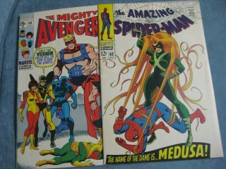 2 Silver Age Comics,  Spider - Man 62,  Medusa,  Avengers 66,  Ultron