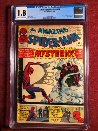Spider - Man 13 - Cgc 1.  8 Marvel Comics 1964 - 1st App Of Mysterio