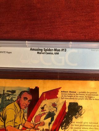 Spider - Man 13 - CGC 1.  8 Marvel Comics 1964 - 1st App of Mysterio 8