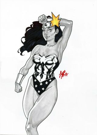 Wonder Woman By Lucas Silva - Art Pinup Drawing