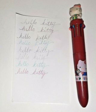 Vintage Hello Kitty Sanrio Pen Multi Ink 1992 12 Colors School Supplies
