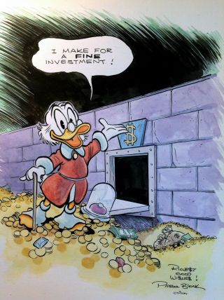 Uncle Scrooge Mcduck Fabulous Money Bin Painting Pat Block Disney Ducktales