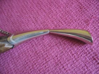 Vintage Cow Bovine Horn Silver Plate Mounted Hunting Stirrup Cup Approx 14 