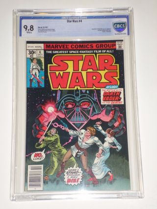 Star Wars 4 (oct 1977,  Marvel) Cbcs 9.  8 (similar To Cgc) Death Of Obi - Wan