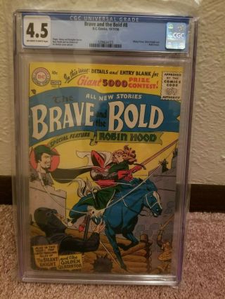 Brave And The Bold 8 Cgc 4.  5 Off Whit To White Pages
