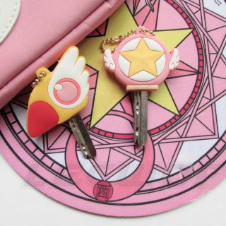 Anime Card Captor Sakura The Clow Keychain Keyring Clip Pendant Charm Key Cover