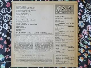 Supraphon SUA 10465 ED1 - Famous Violin Compositions - Ida Haendel - Holecek ' 62 2