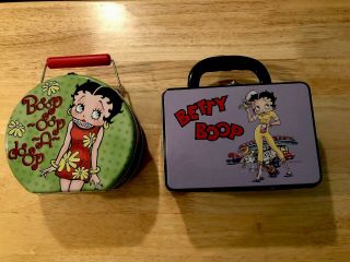 Vintage Betty Boop Small Lunch Box Tins