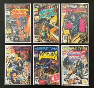 Rise Of The Midnight Sons Parts 1 - 6 Complete Set Marvel 9.  8 Nm/mt