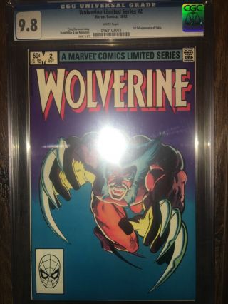 Wolverine 2 Limited Series Cgc 9.  8 White Pages 1st Yukio