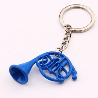 Tv Jewelry How I Met Your Mother Art Dome Blue French Horn Keychain Key Ring