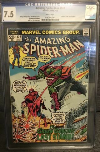 Spider - Man 122 Death Of Green Goblin Cgc 7.  5 Flash
