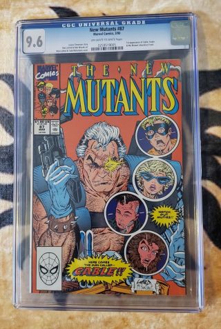 Mutants 87 1st Print Cable Appearance Cgc 9.  6 1990 Liefeld & Mcfarlane