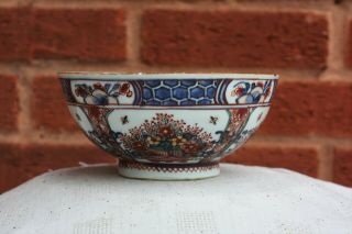 18th Century Chinese Famille Rose Clobbered Bowl Kangxi Period
