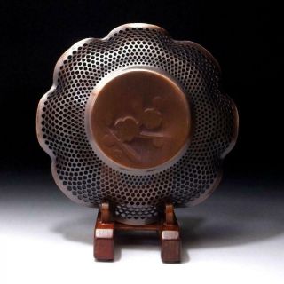 AO5: Vintage Japanese Pure Copper Tea Plate,  Tea ceremony 3