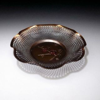 AO5: Vintage Japanese Pure Copper Tea Plate,  Tea ceremony 4