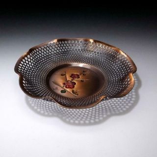 AO5: Vintage Japanese Pure Copper Tea Plate,  Tea ceremony 5